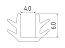 Aristo Уплотнитель П-образный, 4 мм, ёлочка чёрный (100 м), AA0084.VM100.BK000.RK