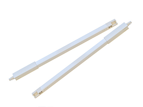 Комплект продольных релингов для Atira 100, высота 144 мм, длина 470 мм, цвет белый, Art.9196156, Hettich