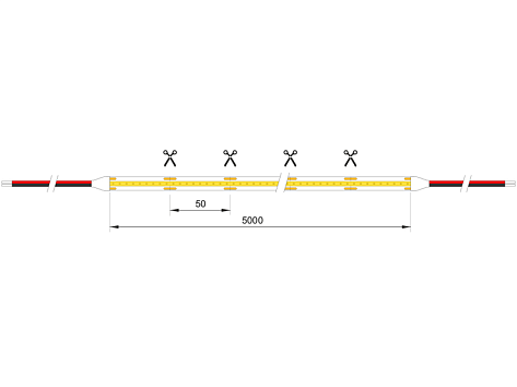 Светодиодная лента COB 320 диодов/м.п, нейтр. 4100K, 12V, 12W/м.п., 1300 Lm/m, IP20 04.800.00.174