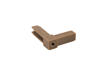 Уголок сборочный 2d с отверстием и резьбой M8, шампань, Алюмформ