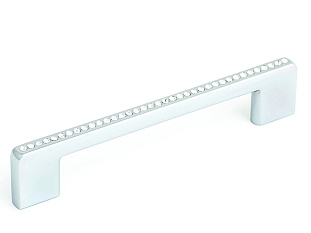 Ручка мебельная, скоба RS429, 192 мм, стразы, хром