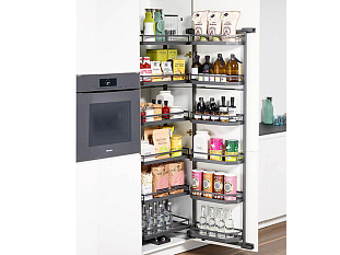 Тандем внутренний шкаф 600 мм (рама + 3 полки), Арена СТИЛЬ, высота 800 мм, антрацит, цвет дна антрацит, Art. 35459846, Kessebohmer