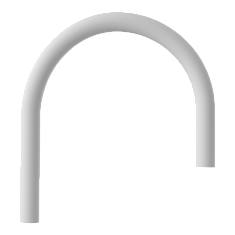 Гибкий шланг к смесителю Kanto Omoikiri OT-01-W, белый