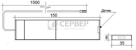 Светильник светодиодный LEDM6-IR с датчиком на препятствие, 12V/1,32W, 90Лм, свет белый 4000К