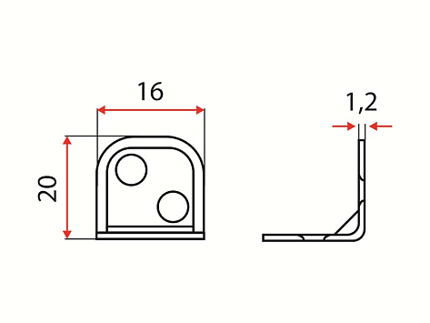 Уголок монтажный 24х24х25х1,2 металлический с пластиковой накладкой, ясень №11