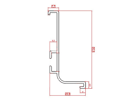 Ручка-профиль, Gola L-образная, 4,0 м, золото, Россия