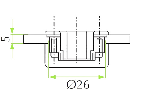 Петля QS Mini Slide On для стекла для фальшпанели 90* Art. 51.QS51.23.90, FGV