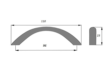 Ручка мебельная, дуга Kalin 5015-02, Китай, металл, 96 мм, сатин