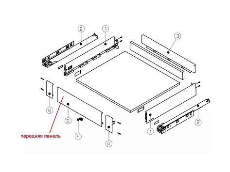Передняя панель для ящика ALPHABOX, белый, 1200, Samet