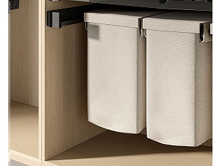 Конеро Комплект Мешок для белья на раме WхD 910-970x320, мешок широкий 2 шт, черный Art. 5397107021, Kessebohmer