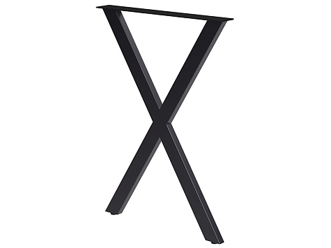 Опора барная X-образная, 30х60, 960x595+5мм, усиленная, черный матовый (RAL9004)