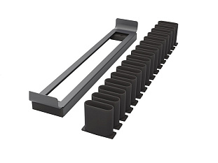 Держатель для галстуков и ремней фасадный лев/прав 320 мм, Конеро, D 345 мм, цвет ЧЕРНЫЙ Art. 2383857021, Kessebohmer