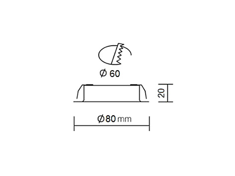 Комплект 3 LED врезных светильников FT-9228 220V, (сетевой шнур с выкл. в упаковке), нейтральный 4000K, хром