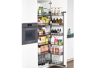 Тандем II 500 мм, высота 1100 мм, Арена СТИЛЬ, 4 полки, антрацит,  цвет дна антрацит, Art. 2376579846, Kessebohmer