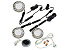 Комплект из 3-х LED свет-ков Artus-1 220V врезной/никель/тепл.свет/выкл/сет.шнур