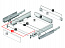 Боковина ящика InnoTech Atira, высота 70 мм, длина 350 мм, белый, левая, Art.9194408, Hettich