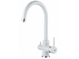 Смеситель высокий Paulmark Es213211, с питьевой водой, хром/серый 310, искусственный камень