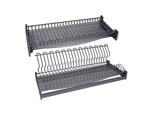 Сушилка для посуды с плоским прутком, графит STUDIO FL 16, SU09/600/GRPH, Boyard