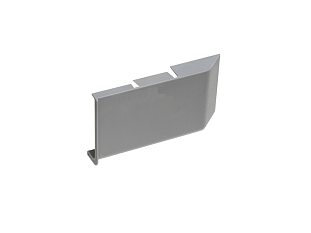 Накладка декоративная для навеса SCARPI-4, серая RAL 9006, правая, 290.27.967 HAFELE