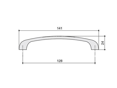 Ручка мебельная, скоба UR43, 128 мм, античная медь, Gamet
