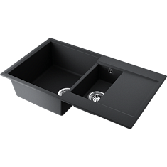 Мойка кухонная Omoikiri Daisen 86-2 BL, 860х510х230мм, Artgranit/Черный, в комплекте