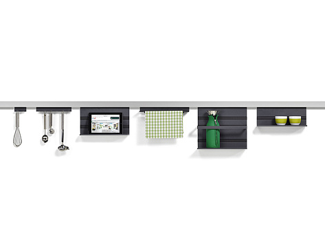 Рейлинг + аксессуары Линеро Мозаик, Комплект №1, антрацит, 1500 мм, Art. 2722049846, Kessebohmer