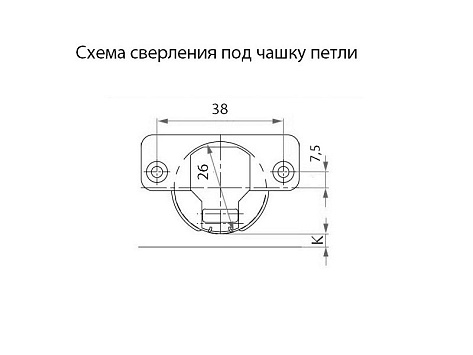 Минипетля накладная 95*, slide on, крепление шурупом, с ответной планкой H=2