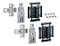 Комплект из двух средних петель WingLine L, серый Art. 9339492, Hettich