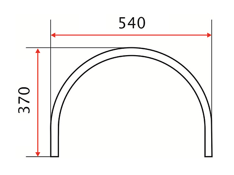 Полукруг 550мм, 4042.CR (JK22), Россия