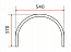 Полукруг 550мм, 4042.CR (JK22), Россия