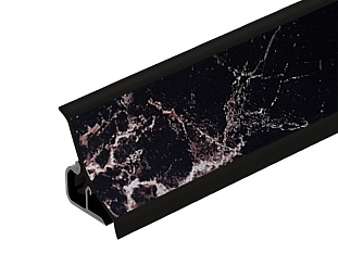 Плинтус AP120 Мрамор марквина черный 1371 / Thermoplast
