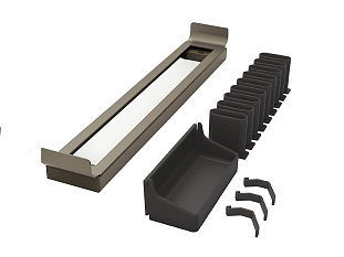 Держатель для галстуков и ремней с полочкой фасадный лев/прав 450 мм, Конеро, D 475 мм, цвет ШАМПАНЬ Art. 2383869853, Kessebohmer