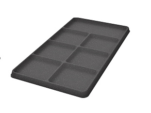 Лоток для галстуков и ремней 7 ячеек в полку Конеро, WхD 270x475 мм, цвет ЧЕРНЫЙ Art. 2385947817, Kessebohmer