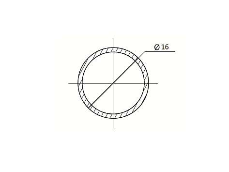 Штанга для рейлинга d=16х1000х1.2мм, бронза