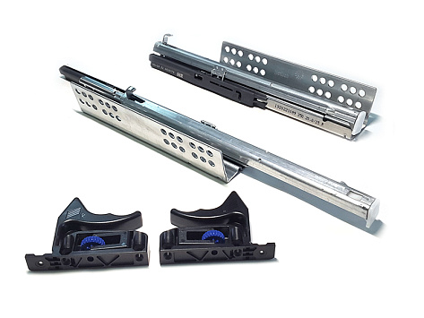Комплект скрытых направляющих Quadro V6 30/350 Silent System с фиксаторами, Hettich