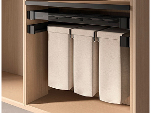 Конеро Комплект Мешок для белья на раме WхD 860-920x450, мешок узкий 3 шт;, черный Art. 5496967021, Kessebohmer