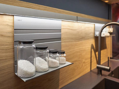 Полка Линеро Мозаик, 350x110x140 мм, антрацит, Art. 89129844, Kessebohmer