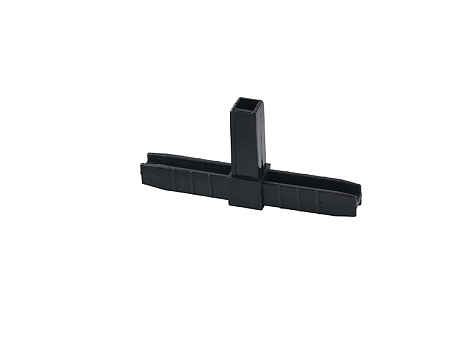 Уголок сборочный 3d прямой с отверстием и резьбой M8, чёрный, Алюмформ