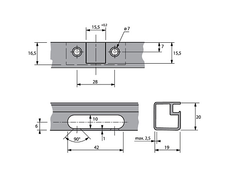 Петля для узкого алюминиевого профиля Sensys 8638i Alu TA32 вкладная 95*, с демпфером, с шурупами Art. 9072526, Hettich