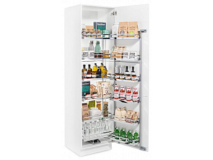 Тандем внутренний шкаф 600 мм (рама + 3 полки), Арена КЛАССИК, высота 800 мм, хром, цвет дна серый, Art. 35730005, Kessebohmer