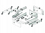 Комплект ящика InnoTech Atira 176х470 серый, с релингом, полн. выдв., Silent System, Art.9228913, Hettich