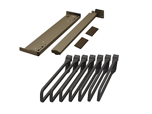 Держатель для брюк односторонний лев/прав выдвижной с 7 вешалками, Конеро, W 457 мм, D 475 мм, цвет ШАМПАНЬ Art. 2383839853, Kessebohmer