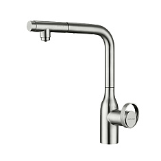 Смеситель высокий Paulmark Ur213104-Ni, с питьевой водой, никель, латунь