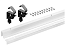 Комплект профилей WingLine L, 2400 мм с перфорацией, алюминий, белый Art. 9279169, Hettich