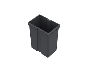 Контейнер для сбора мусора Pull, 29 литров, пластик, антрацит, Art. 9279393, Hettich
