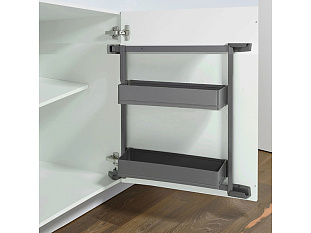 Тандем Сайд 600 мм (рама + 2 полки), Арена ПЬЮР, высота 600 мм, антрацит, цвет дна антрацит, антислип, Art. 36089846, Kessebohmer