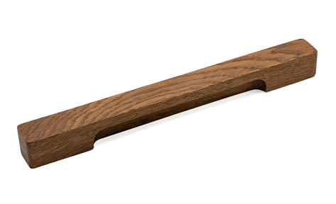 Ручка мебельная  GRAND, деревянная (дуб),  темное масло, 160 мм, L 200мм