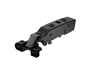 Петля для ал. профиля толщиной до 32 мм Sensys 8631i Alu TA32 накладная 95*, с демпфером, с шурупами, черный обсидиан Art. 9091224