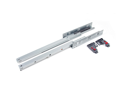 Скрытые направляющие для ящиков полного выдвижения 450мм Push to Open, 2D, B-Slide DB8785Zn/450, Boyard