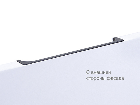 Ручка торцевая, врезная EVA RT020BL.1/000/100, 64 / 100 мм, черный, Boyard